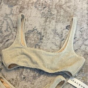 PacSun Beige Textured Bandeau top